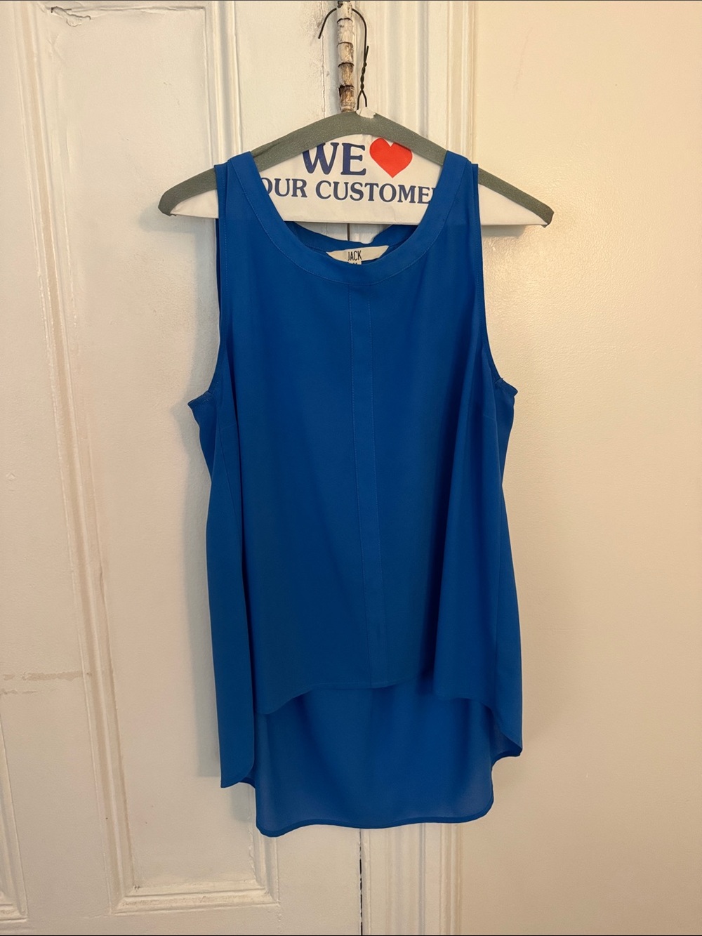 Jack by BB Dakota Electric Blue Sleeveless High-Low Tunic Dress